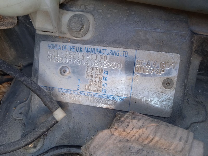 honda cr-v ii (rd_) del año 2004