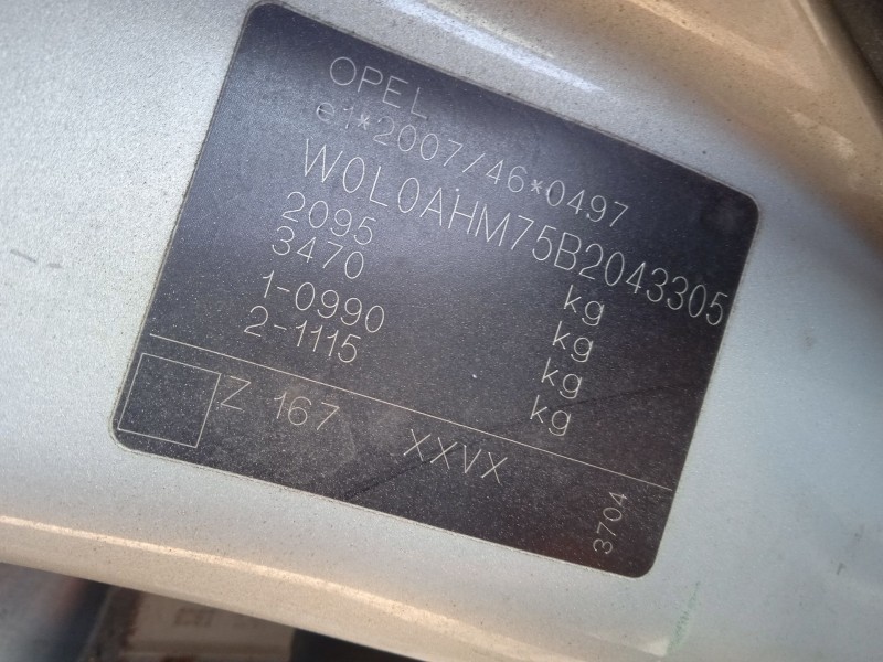 opel zafira / zafira family b (a05) del año 2010