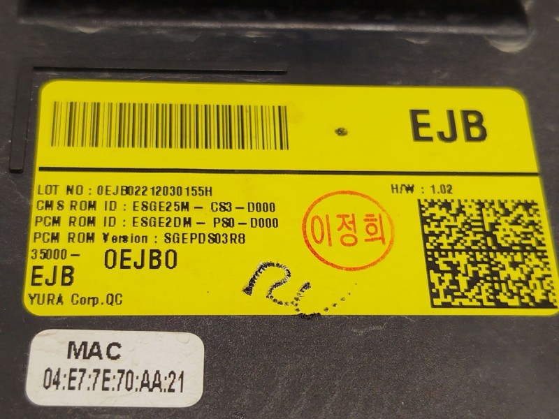 Recambio de modulo electronico para kia niro ii (sg2) ev referencia OEM IAM 350000EJB0  