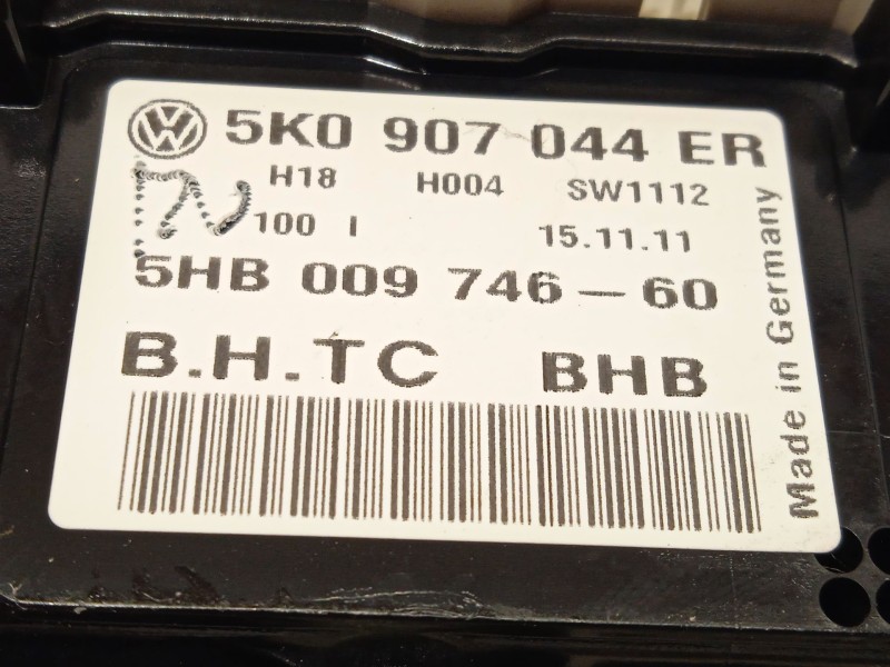 Recambio de mando climatizador para volkswagen tiguan (5n_) 2.0 tdi referencia OEM IAM 5K0907044ER 5K0907044ERZJU 5HB00974660