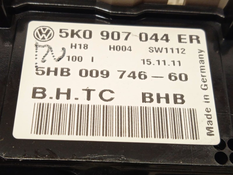 Recambio de mando climatizador para volkswagen tiguan (5n_) 2.0 tdi referencia OEM IAM 5K0907044ER 5K0907044ERZJU 5HB00974660