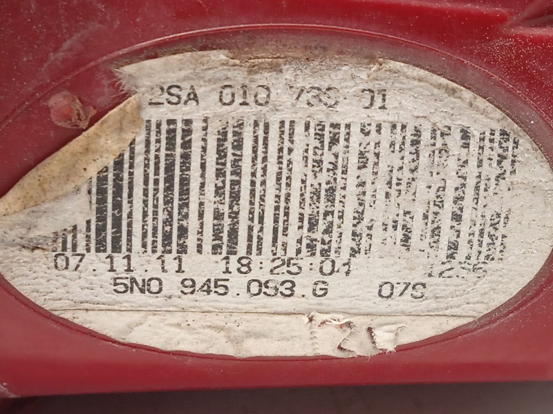 Recambio de piloto trasero izquierdo interior para volkswagen tiguan (5n_) 2.0 tdi referencia OEM IAM 5N0945093G  