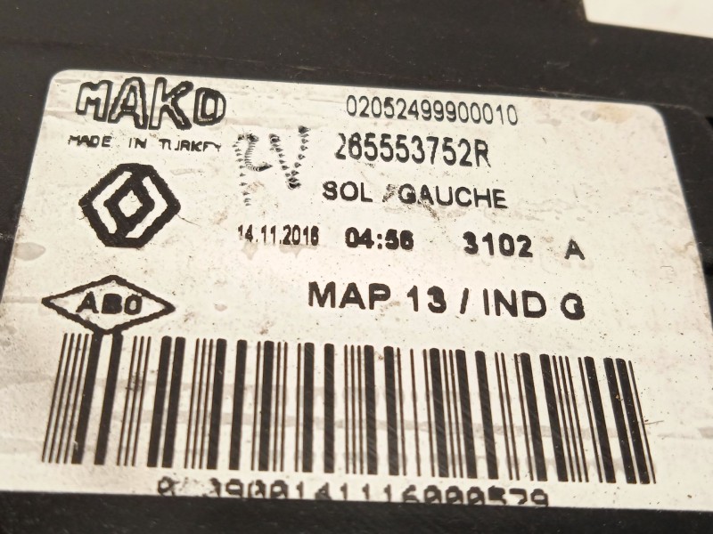 Recambio de piloto trasero izquierdo para renault clio iv (bh_) 0.9 tce 90 referencia OEM IAM 265553752R  