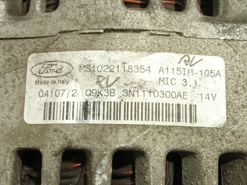 Recambio de alternador para ford c-max (dm2) 1.6 referencia OEM IAM 1708472 3N1110300AE 1022118354