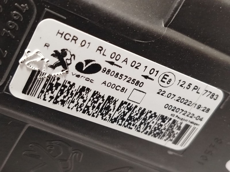 Recambio de faro derecho para peugeot expert combi standard referencia OEM IAM 9808572580  