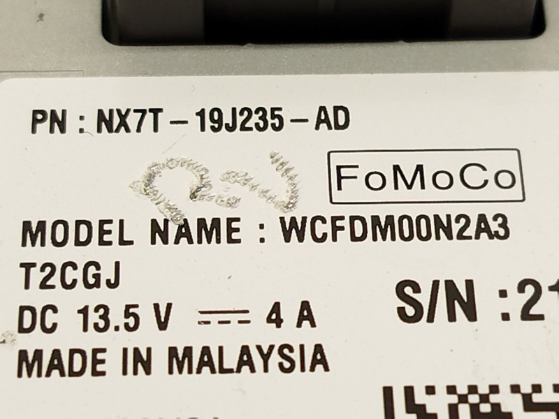 Recambio de modulo electronico para ford kuga iii (dfk) 1.5 ecoboost referencia OEM IAM NX7T19J235AD 2641479 