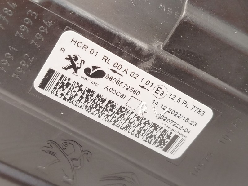 Recambio de faro derecho para peugeot expert combi standard referencia OEM IAM 9808572580  