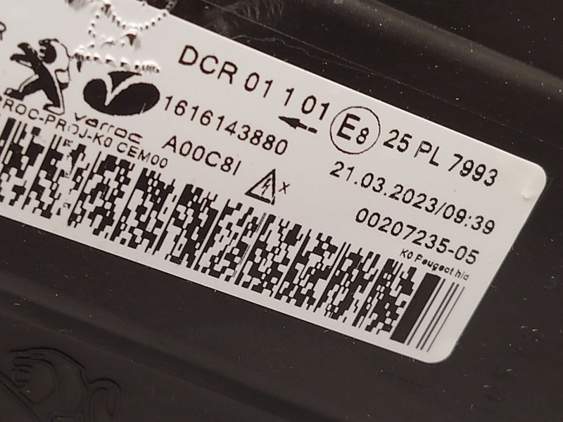 Recambio de faro derecho para peugeot traveller autobús (v_) 1.5 bluehdi 100 referencia OEM IAM 1616143880  