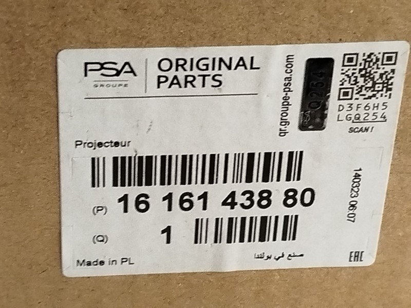 Recambio de faro derecho para peugeot traveller autobús (v_) 1.5 bluehdi 100 referencia OEM IAM 1616143880  