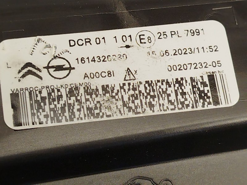 Recambio de faro izquierdo para citroën spacetourer autobús (v_) 1.6 bluehdi 95 referencia OEM IAM 1614326280  