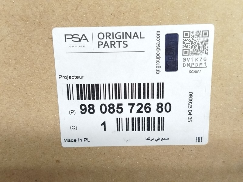 Recambio de faro izquierdo para peugeot expert combi standard referencia OEM IAM 9808572680  