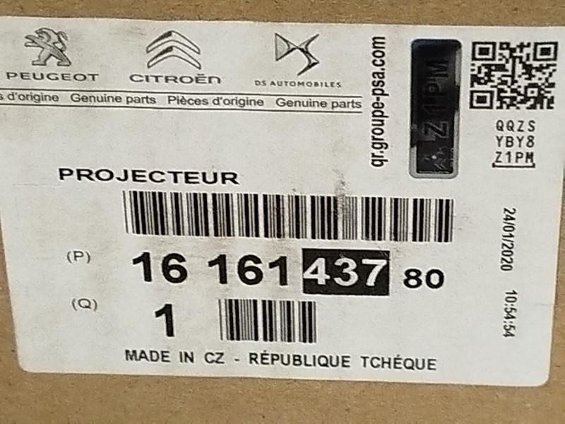 Recambio de faro izquierdo para peugeot traveller autobús (v_) 1.5 bluehdi 100 referencia OEM IAM 1616143780  