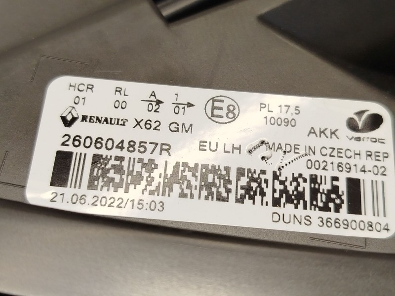 Recambio de faro izquierdo para opel movano b kasten/combi 2.3 cdti referencia OEM IAM 95529358 260604857R 