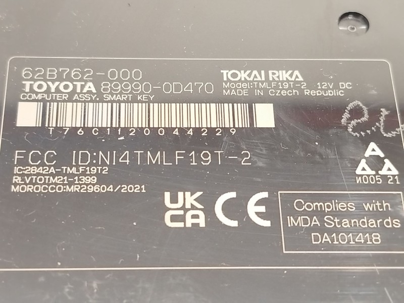 Recambio de modulo electronico para toyota yaris cross (mxp_) 1.5 (mxpb10) referencia OEM IAM 899900D470  62B762000