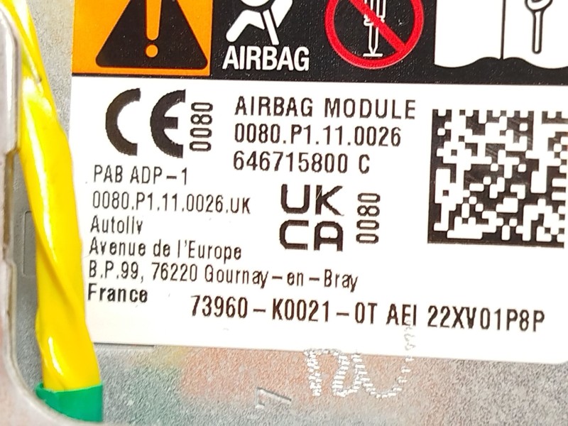 Recambio de airbag delantero derecho para toyota yaris cross (mxp_) 1.5 (mxpb10) referencia OEM IAM 73960K0021  