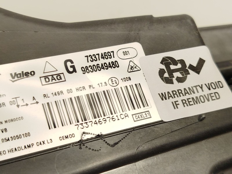 Recambio de faro izquierdo para citroën c4 iii 1.2 referencia OEM IAM 9830649480  73374697
