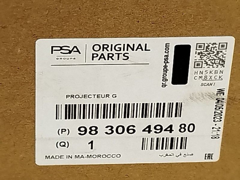 Recambio de faro izquierdo para citroën c4 iii 1.2 referencia OEM IAM 9830649480  73374697