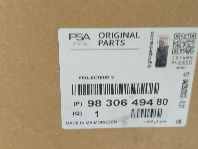 Recambio de faro izquierdo para citroën c4 iii 1.2 referencia OEM IAM 9830649480  73374697