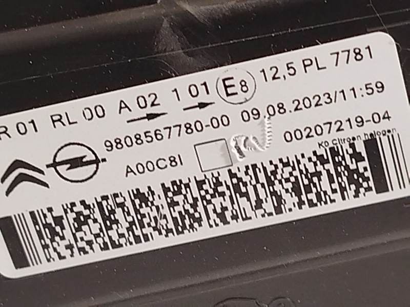 Recambio de faro izquierdo para citroën jumpy fugón confort xl referencia OEM IAM 9808567780  