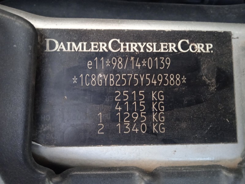 chrysler voyager iv (rg, rs) del año 2005