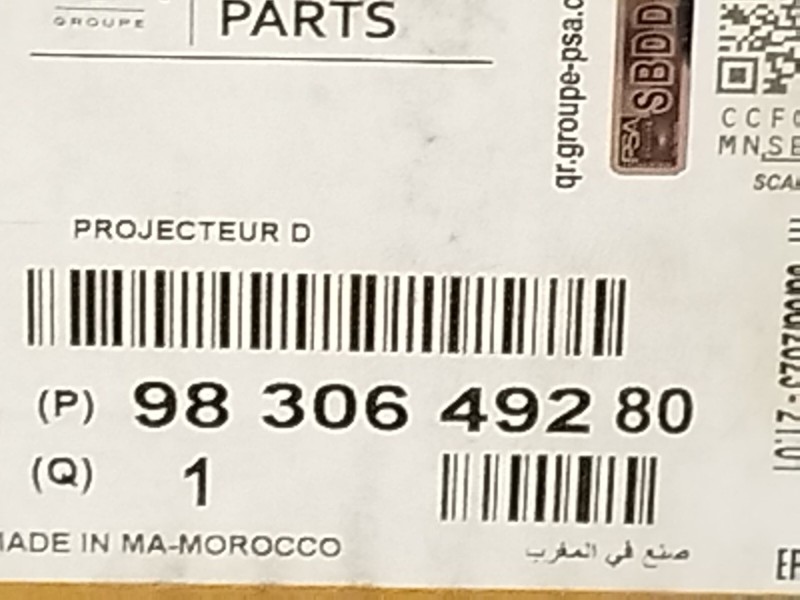 Recambio de faro derecho para citroën c4 iii 1.2 referencia OEM IAM 9830649280  73374698