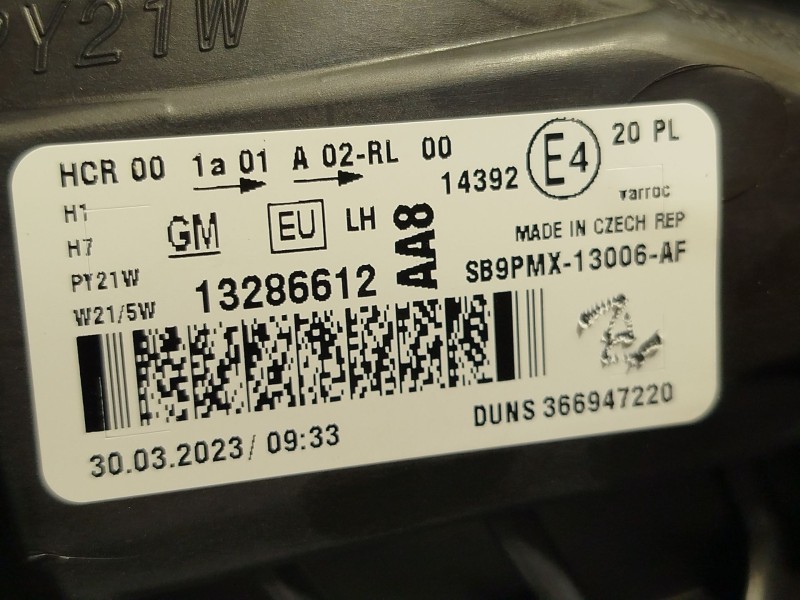 Recambio de faro izquierdo para opel meriva b van (s10) 1.6 cdti (75) referencia OEM IAM 13286612  