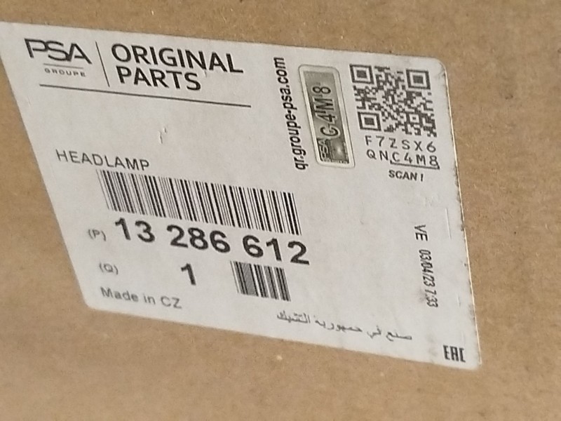 Recambio de faro izquierdo para opel meriva b van (s10) 1.6 cdti (75) referencia OEM IAM 13286612  