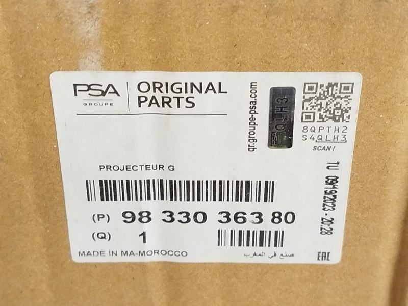 Recambio de faro izquierdo para peugeot 208 (p2) allure referencia OEM IAM 9833036380  90200113