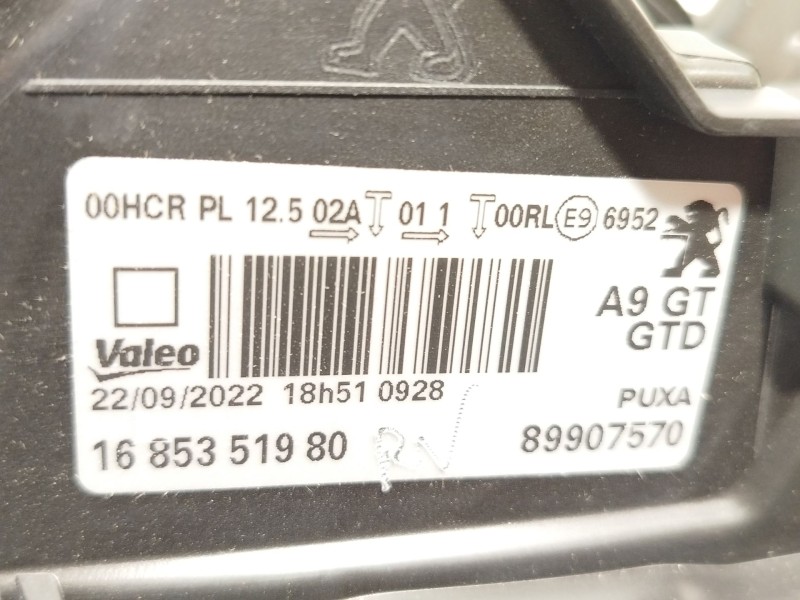 Recambio de faro izquierdo para peugeot 208 i (ca_, cc_) 1.6 gti referencia OEM IAM 1685351980  89907570