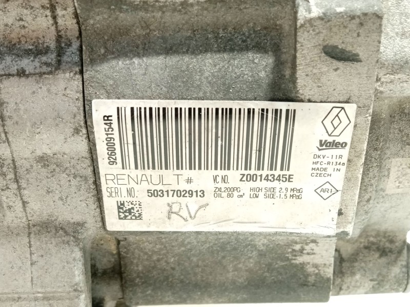 Recambio de compresor aire acondicionado para dacia logan ii 1.5 dci referencia OEM IAM 926009154R 5031702913 