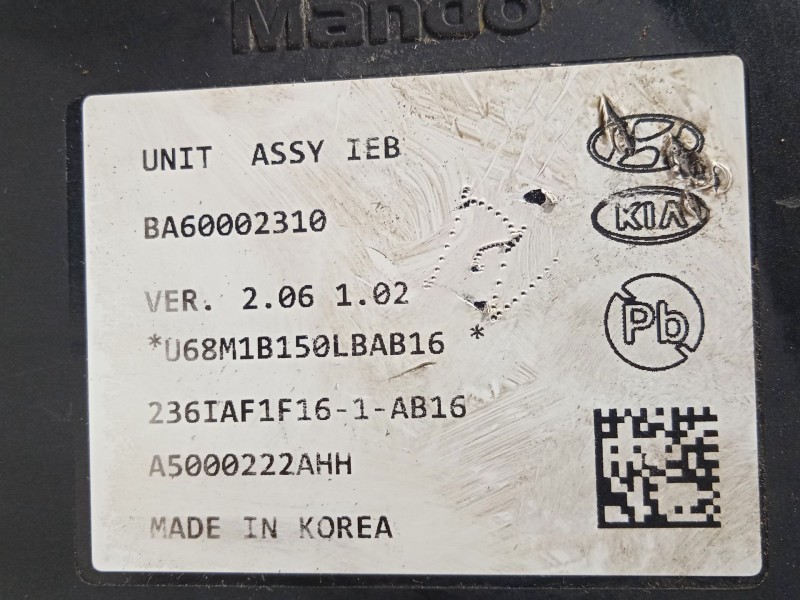 Recambio de abs para hyundai tucson (nx4e, nx4a) 1.6 t-gdi hybrid referencia OEM IAM 58500CZ100 BA60002310 BA10002310