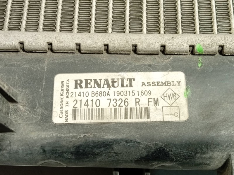 Recambio de radiador agua para dacia logan ii 1.5 dci referencia OEM IAM 214107326R  