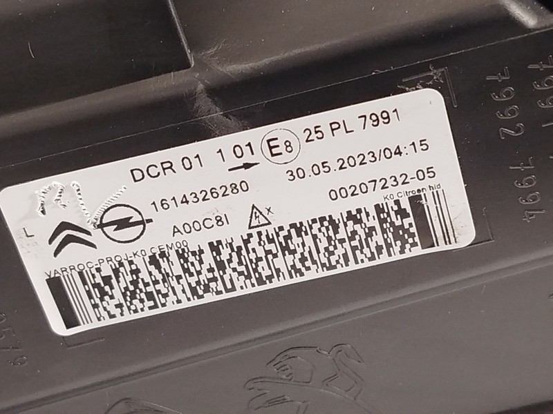 Recambio de faro izquierdo para citroën spacetourer autobús (v_) 1.6 bluehdi 95 referencia OEM IAM 1614326280  