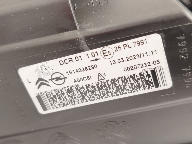 Recambio de faro izquierdo para citroën spacetourer autobús (v_) 1.6 bluehdi 95 referencia OEM IAM 1614326280  