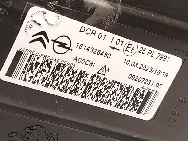 Recambio de faro derecho para citroën spacetourer autobús (v_) 1.6 bluehdi 95 referencia OEM IAM 1614326480  