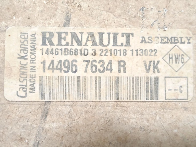 Recambio de intercooler para dacia dokker monospace (ke_) 1.5 dci (keaj, keah) referencia OEM IAM 144967634R  