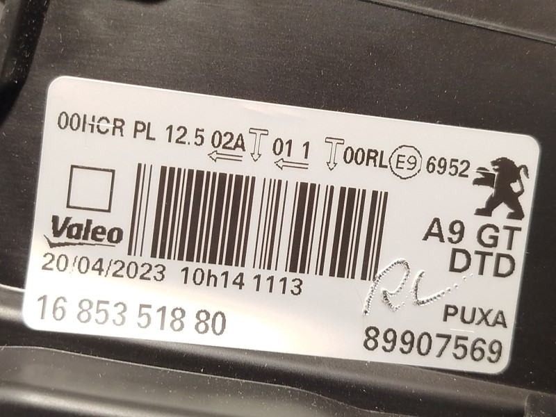 Recambio de faro derecho para peugeot 208 i (ca_, cc_) 1.6 gti referencia OEM IAM 1685351880  89907569