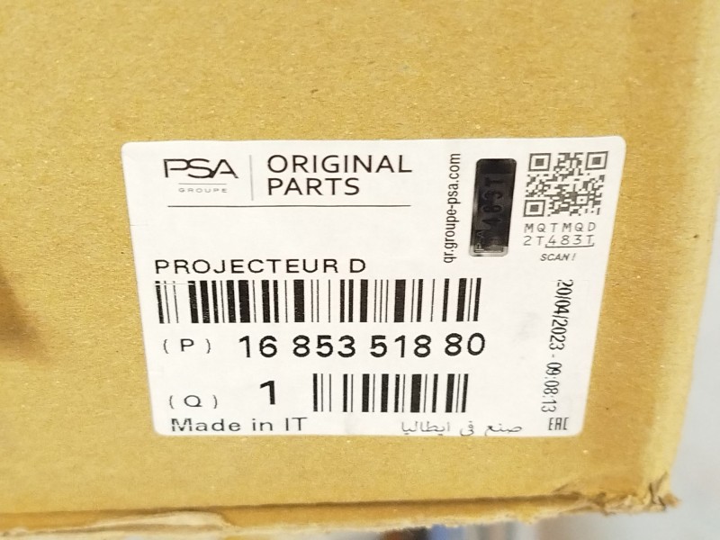 Recambio de faro derecho para peugeot 208 i (ca_, cc_) 1.6 gti referencia OEM IAM 1685351880  89907569