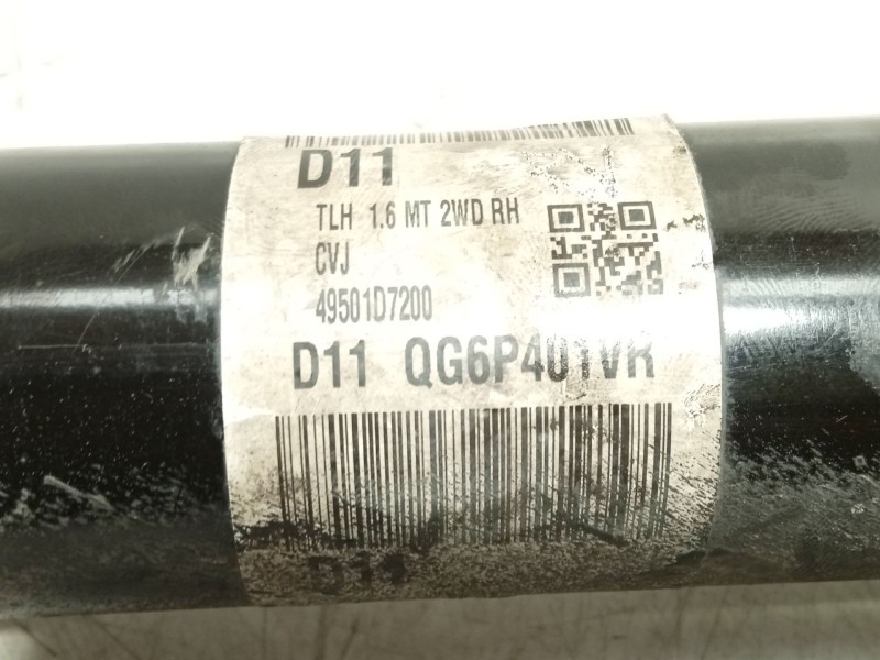 Recambio de transmision delantera derecha para hyundai tucson (tl, tle) 1.6 gdi referencia OEM IAM 49501D7200  