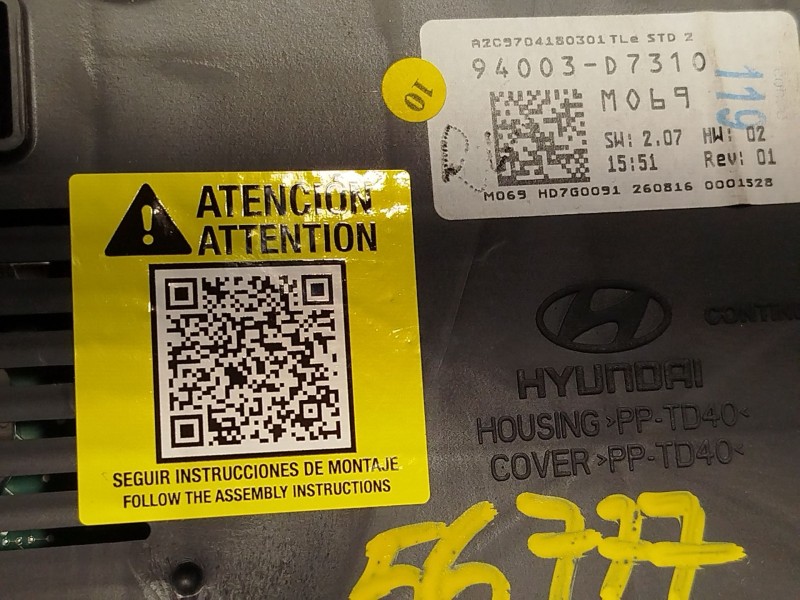 Recambio de cuadro instrumentos para hyundai tucson (tl, tle) 1.6 gdi referencia OEM IAM 94003D7310  A2C9704180301