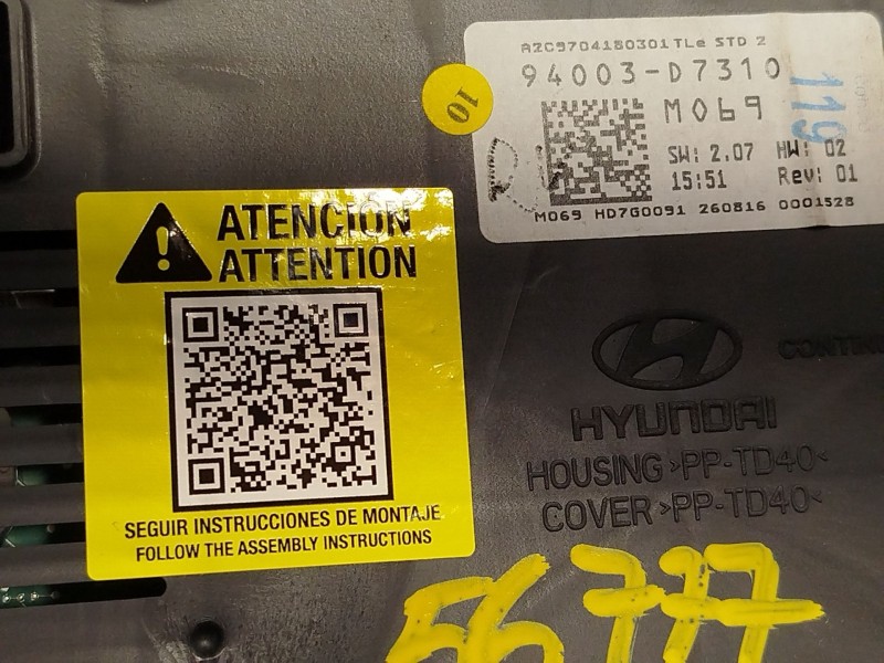 Recambio de cuadro instrumentos para hyundai tucson (tl, tle) 1.6 gdi referencia OEM IAM 94003D7310  A2C9704180301