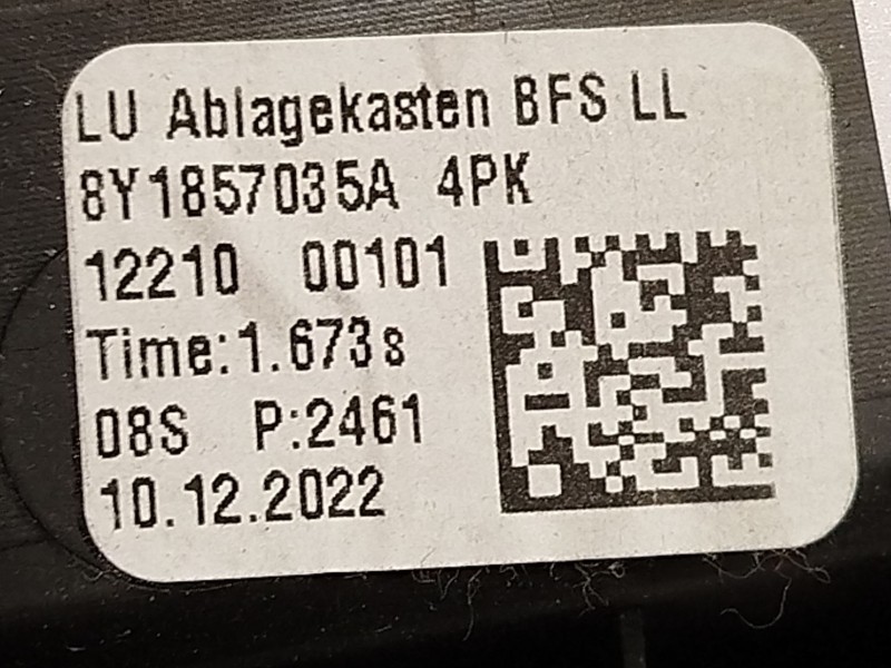 Recambio de guantera para audi a3 sportback (8ya, 8yf) 30 tfsi mild hybrid referencia OEM IAM 8Y1857035A 8Y1857035A4PK 