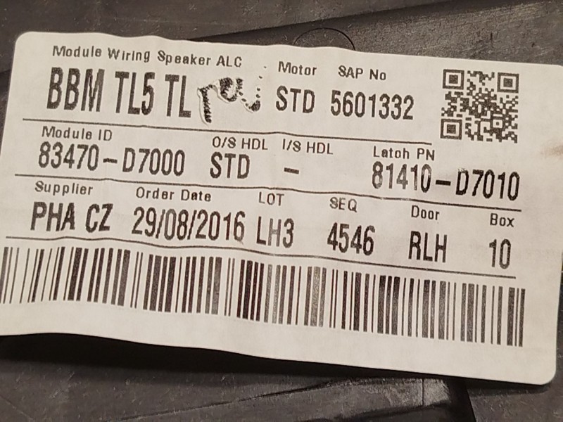 Recambio de elevalunas trasero izquierdo para hyundai tucson (tl, tle) 1.6 gdi referencia OEM IAM 83470D7000 83450D7000 