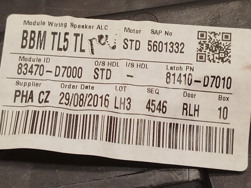 Recambio de elevalunas trasero izquierdo para hyundai tucson (tl, tle) 1.6 gdi referencia OEM IAM 83470D7000 83450D7000 