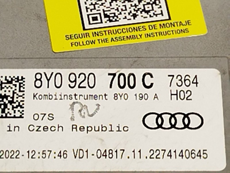 Recambio de cuadro instrumentos para audi a3 sportback (8ya, 8yf) 30 tfsi mild hybrid referencia OEM IAM 8Y0920700C  