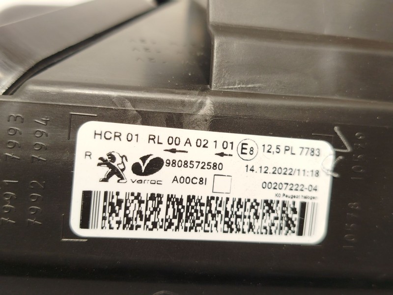 Recambio de faro derecho para peugeot expert combi standard referencia OEM IAM 9808572580  