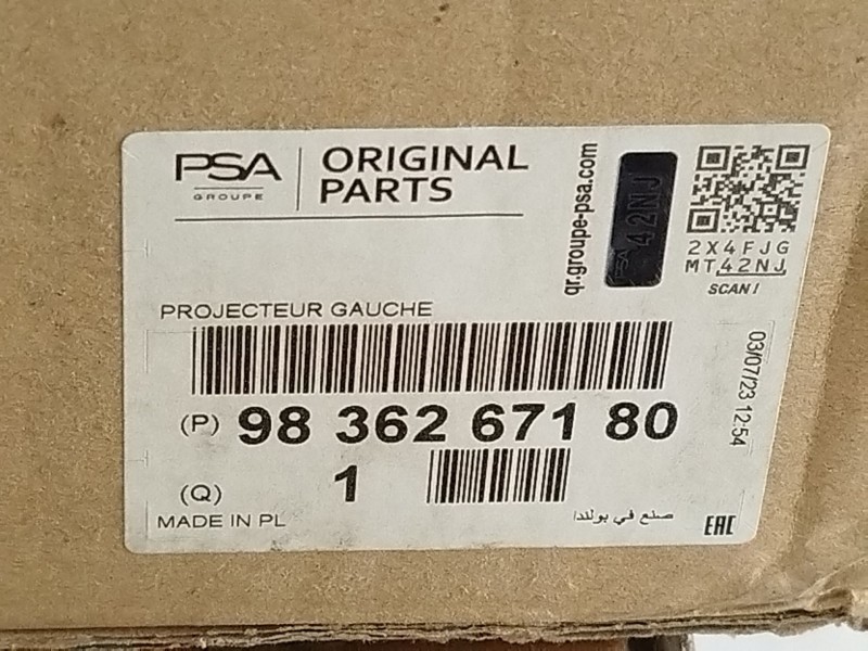 Recambio de faro izquierdo para citroën c3 1.6 blue-hdi fap referencia OEM IAM 9836267180  90203172