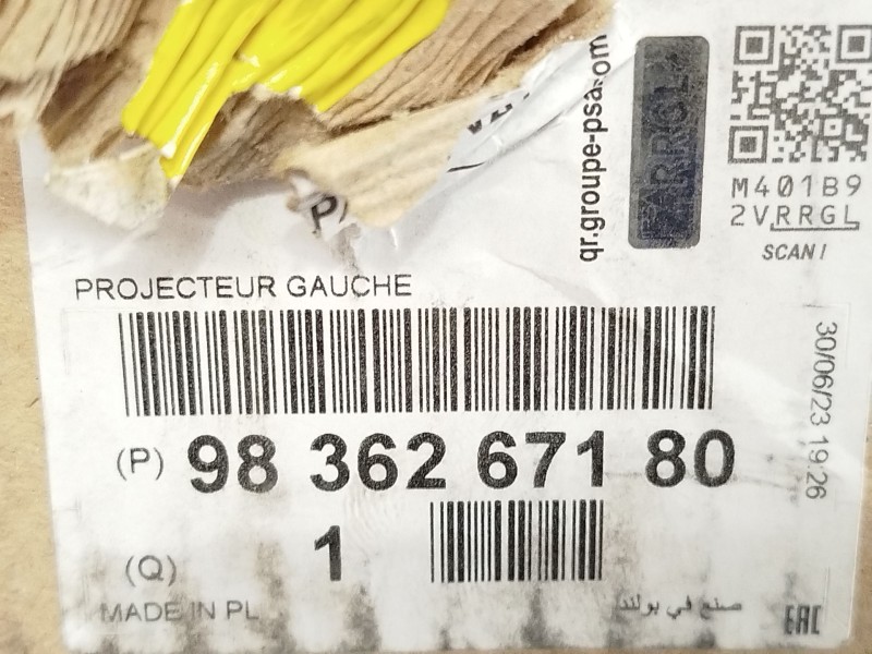 Recambio de faro izquierdo para citroën c3 1.6 blue-hdi fap referencia OEM IAM 9836267180  90203172