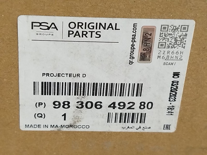 Recambio de faro derecho para citroën c4 iii 1.2 referencia OEM IAM 9830649280  73374698