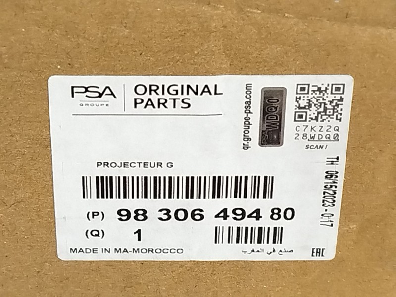 Recambio de faro izquierdo para citroën c4 iii 1.2 referencia OEM IAM 9830649480  73374697